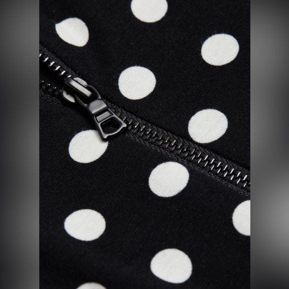 Alice + Olivia Delora Black & White Polka Dot Mini Dress Viscose Size 4 NWT - Picture 3 of 15